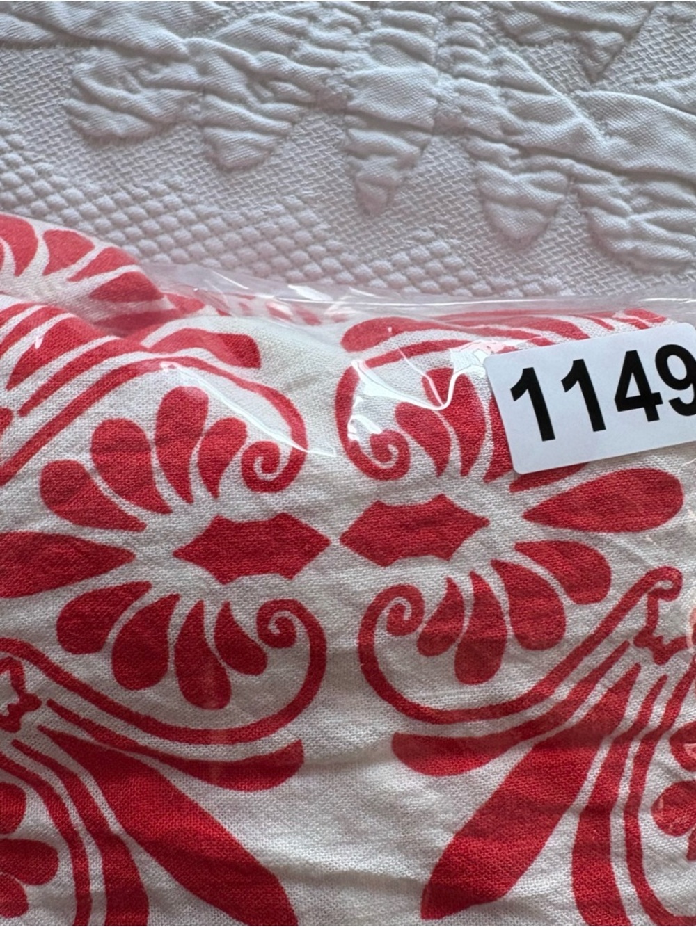 Farm Rio Carmina Linen Blend Button Front Jumpsuit red white size S - Picture 16 of 16